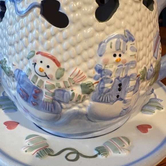 Vintage Waxcessories Wax Melt Simmer Pot, Tart Warmer, Snow Folks, Home Decor - Picture 3 of 9